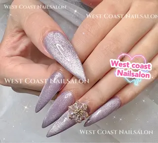 ネイル リボン、ガーリー パーツ放題専門店のネイルデザイン