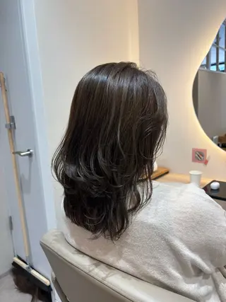 セミロング カラー レイヤー/透明感/髪 質改善/メンズ/佐藤のヘアスタイル