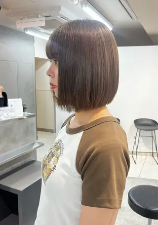 ショート カラー 顔まわり/ボブウルフ 🤍愛唯(めい)のヘアスタイル