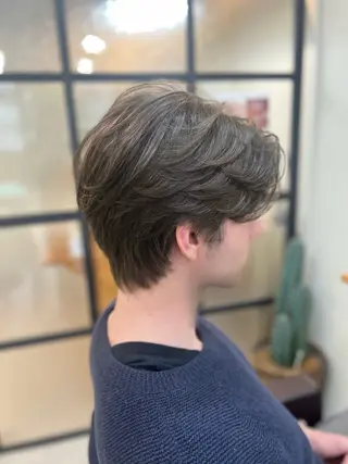 ショート パーマ メンズ 艶髪/レイヤーカット /メンズ/野口緑のヘアスタイル