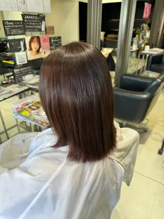 ミディアム カラー 透明感カラー 板橋　島村美咲のヘアスタイル