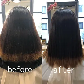 セミロング 艶カラー/韓国顔周り 🎀mamiのヘアスタイル