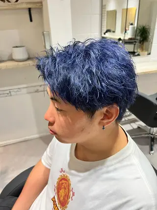 ショート カラー メンズ 【パーマ満足度No. 1🥇】宮脇 大樹のヘアスタイル