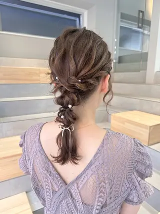 ロング ヘアアレンジ 染谷 遥花のヘアスタイル
