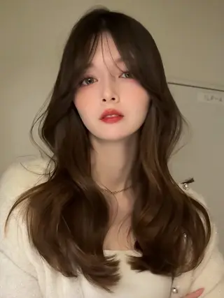 ロング 🇰🇷韓国レイヤー ハイトーン/暖色のヘアスタイル