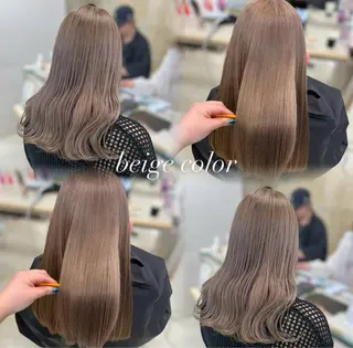 ロング カラー ベージュ/つや髪/ レイヤー／ゆいなのヘアスタイル