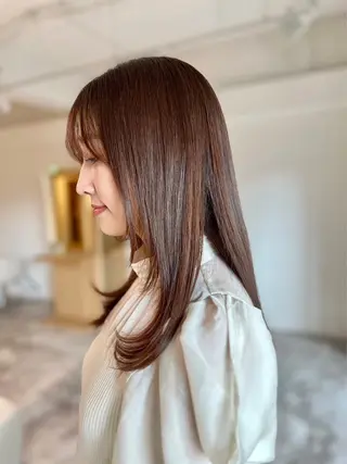 セミロング 今だけ無料✨髪質改善 谷本さちのヘアスタイル