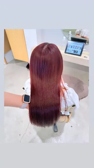 カラー ulu名古屋栄所属・落合しほ/韓国ヘア/ 髪質改善/縮毛矯正のヘアスタイル