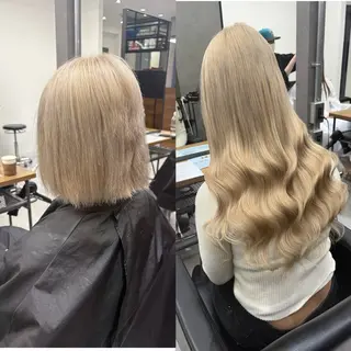 ロング カラー ENA💗NEXT /ハイトーンエクステのヘアスタイル