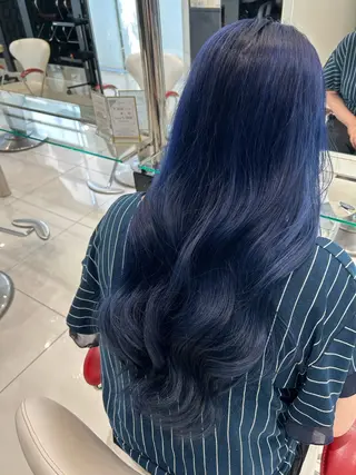 ロング カラー パーマ ヘアアレンジ メンズ キッズ 海外カラー白髪ぼかし ティファニーサユリのヘアスタイル