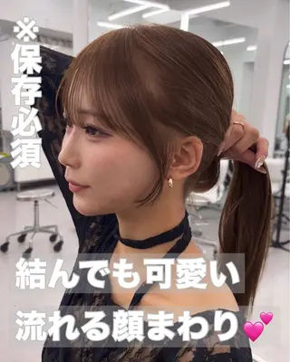 ロング カラー 透明感カラー✨🩵 韓国ヘアkanatoのヘアスタイル