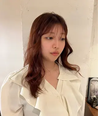 セミロング カラー ヘアアレンジ drop /Hiroto✩.*のヘアスタイル