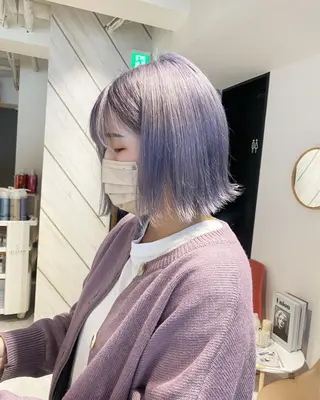 ミディアム デザイン🥇複雑履歴 ハイトーン特化のヘアスタイル