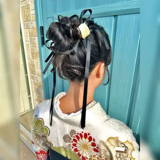 セミロング お子様と美容室🧸 HidamaRi絢菜のヘアスタイル