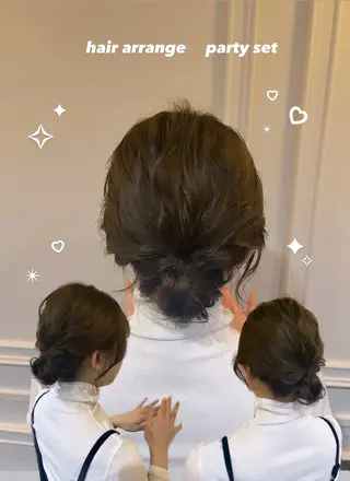 ミディアム ヘアアレンジ 艶髪に✧ / 透明感 カラー / 冨成のヘアスタイル