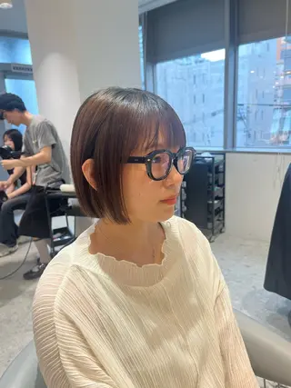 ショート けいし🐬ボブ 美髪縮毛矯正のヘアスタイル