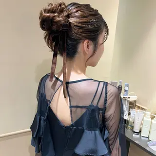 セミロング ヘアアレンジ 🫧tomoka 透明感カラー🫧のヘアスタイル