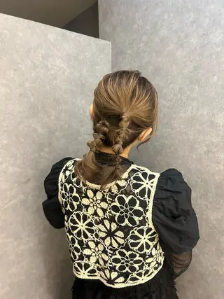 ミディアム ヘアアレンジ LaBless あべのキューズモール所属・ヘアセット/艶カラー /まつげパーマ/りおのマツエク・マツパデザイン