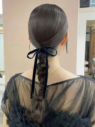 ロング ヘアアレンジ 韓国風パーマ/ヘア セット/店長みづきのヘアスタイル