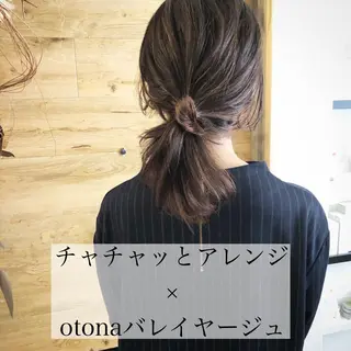 ミディアム カラー テトネ タカシのヘアスタイル