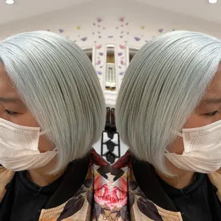 ショート カラー 縮毛/レイヤー 韓国/橋口のヘアスタイル