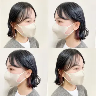 ミディアム カラー ヘアアレンジ 🌈haru🌻 藤沢ハイトーン🌈のヘアスタイル