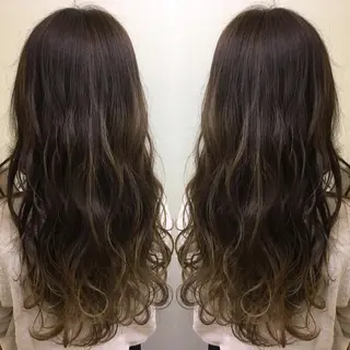 セミロング ロング カラー 髪質改善 中川　翔のヘアスタイル