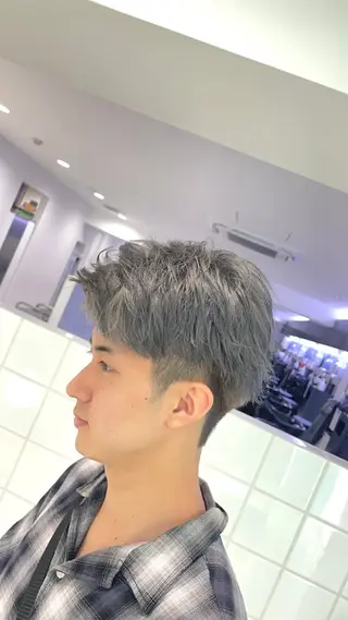 ミディアム カラー ヘアアレンジ メンズ 艶カラー の達人のヘアスタイル