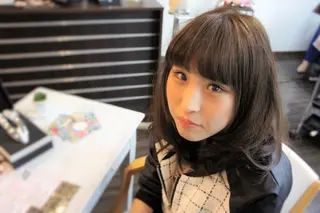 ミディアム カラー 大島 智志のヘアスタイル