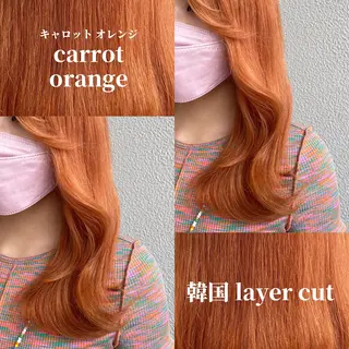 ミディアム カラー ヘアアレンジ 《暖色/韓国hair 》🇰🇷桑原ユキネのヘアスタイル