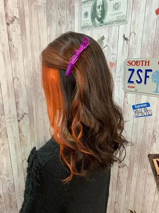 セミロング カラー LaLaMoana Rickyのヘアスタイル