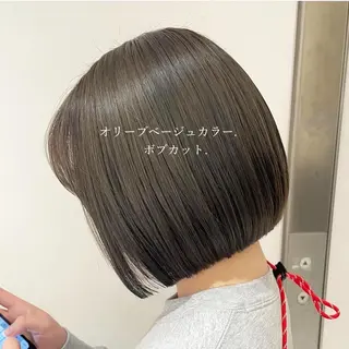 ミディアム カラー コテ巻き風パーマ✨ 韓国ヘア🤎近下菜央のヘアスタイル