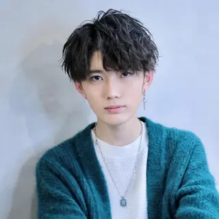 ショート パーマ メンズ 飯塚 想のヘアスタイル