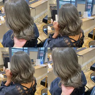 ミディアム カラー 艶カラー/韓国顔周り 🎀mamiのヘアスタイル