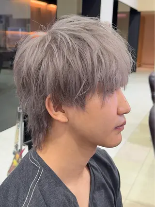 カラー メンズ 韓国レイヤー/センタ ーパート/坂本翔のヘアスタイル