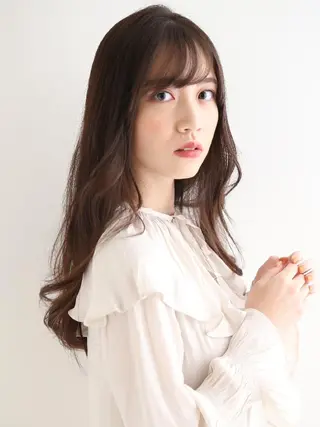 ロング ✨ブリーチなし透明感 カラー✨ゆりかのヘアスタイル