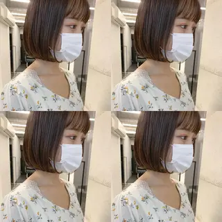 ミディアム カラー 透明感/オリーブ/ グレージュ/YUKAのヘアスタイル