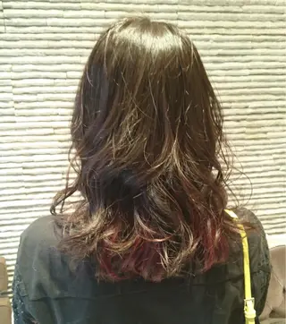ミディアム カラー ヘアアレンジ 嶋田 ゆきのヘアスタイル