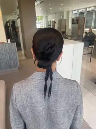 ミディアム ヘアアレンジ ブリーチ/レイヤー 🌻Mutsumiのヘアスタイル