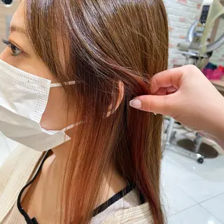 セミロング カラー 縮毛矯正特化🩰 竹口はるかのヘアスタイル