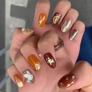 ショート カラー パーマ ヘアアレンジ メンズ キッズ ネイル マツエク・マツパ feey ⁑erinaのネイルデザイン