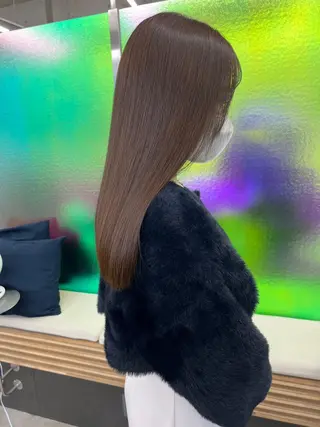 セミロング カラー パーマ ヘアアレンジ 【ヘアケア特化型】 newi天王寺のヘアスタイル