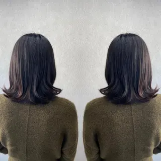 ミディアム カラー tocca 💜石田愛結💜のヘアスタイル