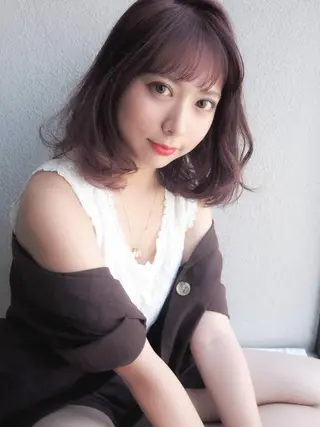 ミディアム カラー SHE. hairdesignのヘアスタイル