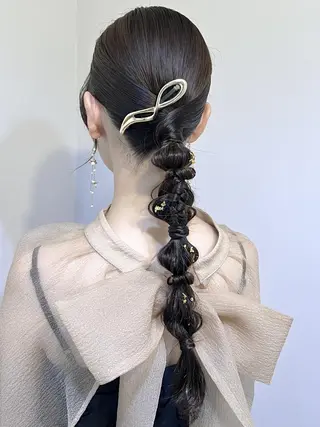 ヘアアレンジ 🤍ヘアセット.ヘア アレンジ湯山詩織🤍のヘアスタイル