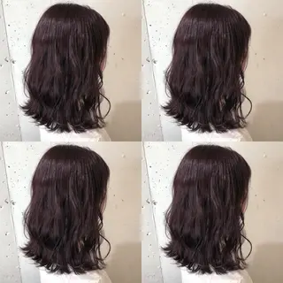 ミディアム カラー パーマ ヘアアレンジ 八巻 晴香のヘアスタイル