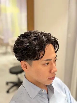パーマ メンズ メンズパーマ特化/波 巻きツイスパ 長町至のヘアスタイル