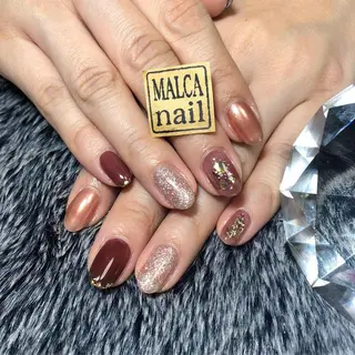 ミディアム カラー パーマ キッズ マツエク・マツパ MALCAnail(マルカネイル)所属・荒木 莉奈のネイルデザイン