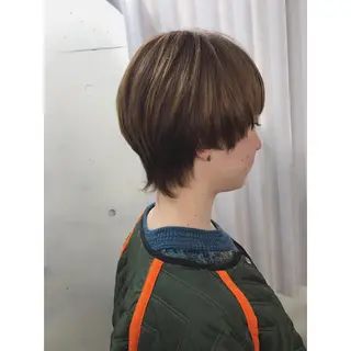 ショート カラー パーマ corona hairdesign KAZUE MAEDA所属・マエダ　カズエ🫶 coronahairのヘアスタイル