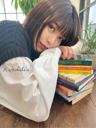 セミロング カラー Hokule'a 戸越銀座　向達真季のヘアスタイル